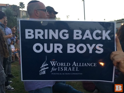 Hundreds Hold Candlelight Vigil in Los Angeles for Abducted Israeli Teens