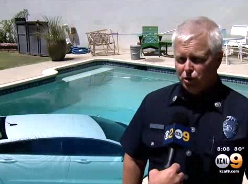 California Man Accidentally Drives Car Into Pool