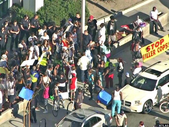 Ezell Ford Rally Seeks Justice for African American Shot by LAPD
