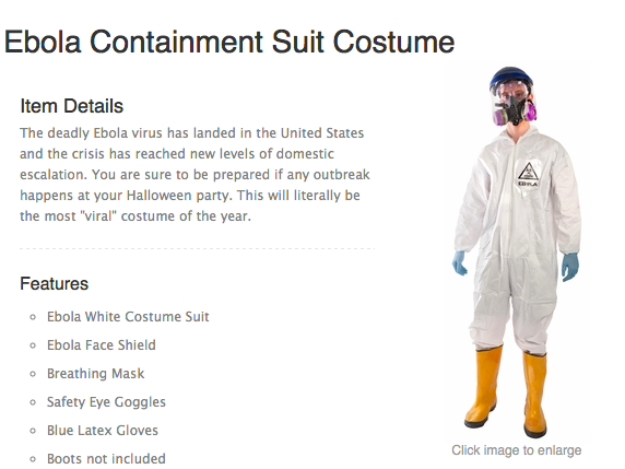 Company Offers Marijuana Leaf, Ebola Hazmat Halloween Costumes for Children