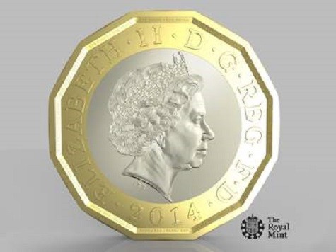 Britain Introduces Traditional Design One Pound Coin