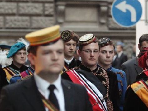 Austrian right-wing fraternities march in Vienna, braced for left-wing backlash