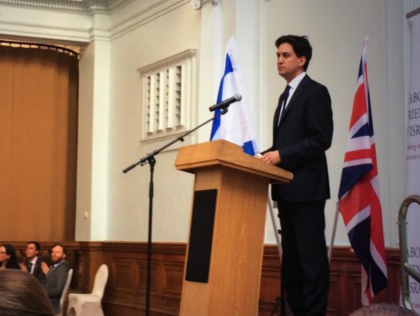 Miliband's Friends of Israel Speech: Kerry's MidEast Peace Attempt was 'Brilliant'