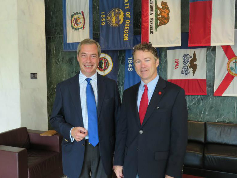 Nigel Farage and Rand Paul Meet in Washington