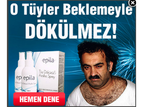 Turkish Firm Uses Photo of 9/11 Mastermind for Hair Removal Product