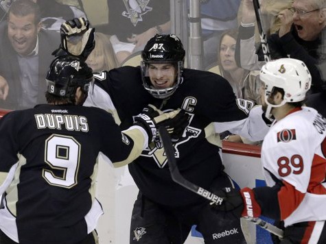 Crosby Nets A Hat Trick, Penguins Lead Senators 2-0