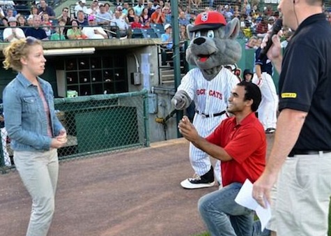 Man Proposes Marriage at Minor League Ballgame, Gets Rejected