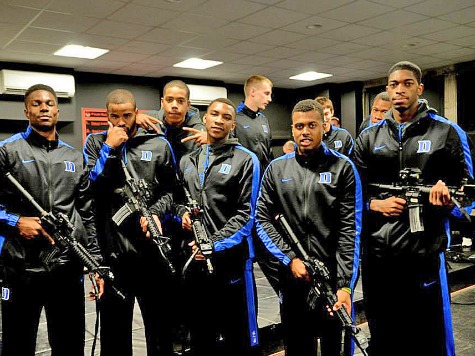 Duke Forced to Pull Photo Of Basketball Team Holding 'Laser Guns' at West Pointt