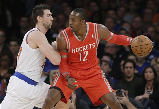 Rockets withstand Anthony's 45, Top Knicks