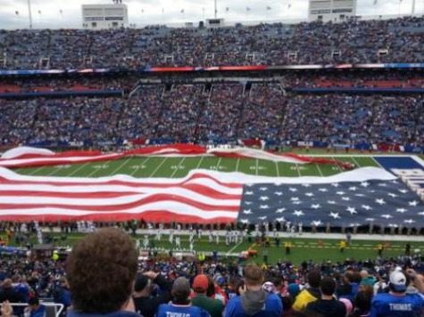 American Flag Rips During National Anthem at Bills Game