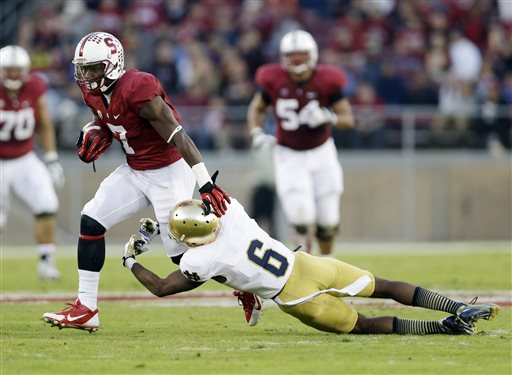 No. 8 Stanford Holds off No. 25 Notre Dame, 27-20