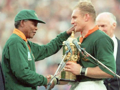 Mandela Reconciled Nation by Donning Springbok Rugby Jersey