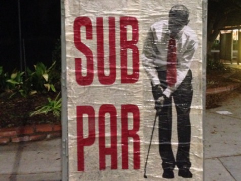 Obama 'Sub Par' Posters Near PGA Tourney