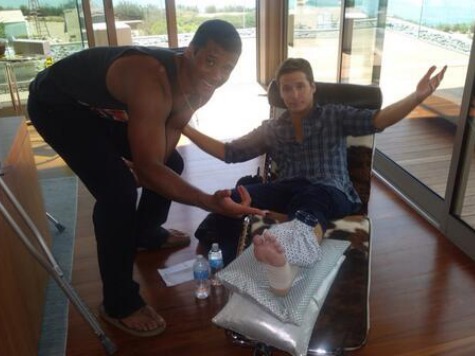 'Entourage' Star Breaks Leg Playing Football with Russell Wilson on Movie Set