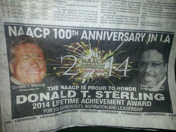 The NBA Banned Donald Sterling. What Should the NAACP's Punishment Be for Honoring Him?