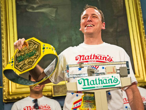 Joey Chestnut Wins Nathan's Hot Dog Eating Contest