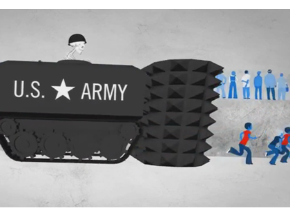 MTV's 'Rock The Vote' Depicts US Army As Ghoulish Meat Grinder Churning Out Caskets
