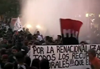 Water Cannons Fired On Protesters In Peru