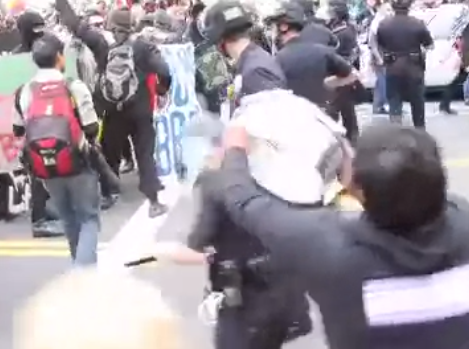 Occupy Bully Slams Female Cop In Back Of Head
