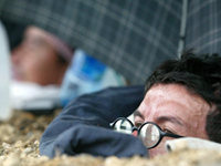 Colombians Bury Themselves In Protest