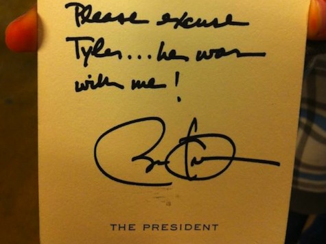 Obama Writes Excuse Note For Boy Who Skipped School To Attend Speech