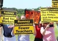 MoveOn.org's Obama Supporters Disrupt Romney Event