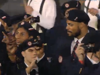 Olympics Crowd Roars As US Olympic Team Arrives At Opening Ceremonies
