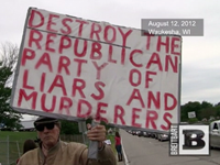 Romney Protester: 'We Love Dead Republicans'