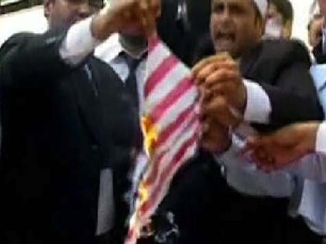 Not Just Street Thugs: Pakistani Lawyers Burn American Flag During Film Protest