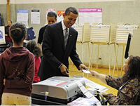 Obama Shows I.D. To Vote
