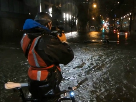 NYC Bicyclists Capture Superstorm Sandy Up Close and Personal