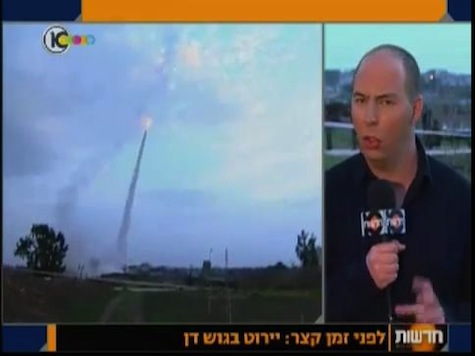 Rocket Fired at Tel Aviv Intercepted In Mid Air During Live News Report