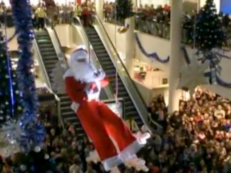 Mall Santa's Beard Wrecks Epic Rappelling Maneuver