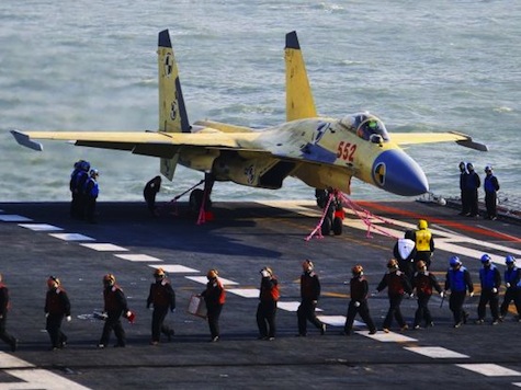 China's First Successful Fighter Jet Landing On An Aircraft Carrier