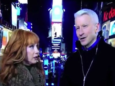 Kathy Griffin Kisses Anderson Cooper's Crotch On National Television
