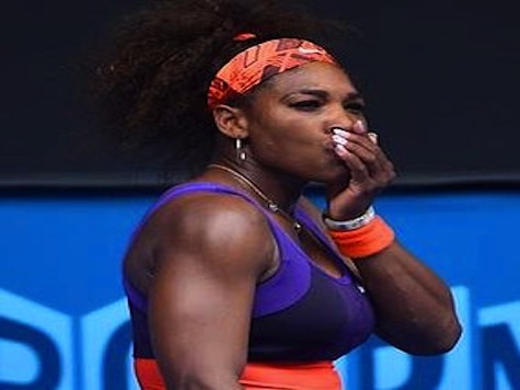 Serena Williams Hits Herself In Face At Australian Open
