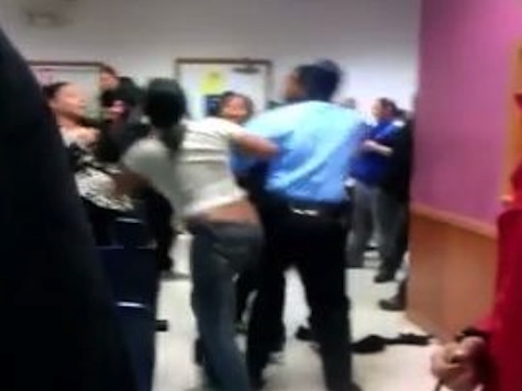 Brawl Erupts At Food Stamp Office