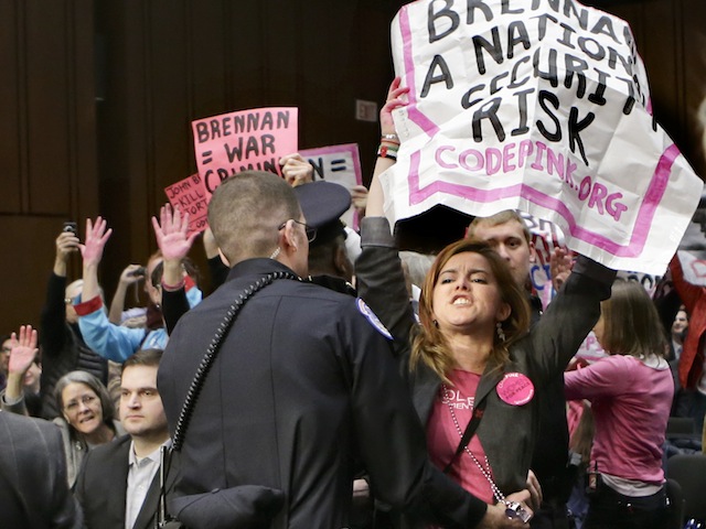 Obama Drone Protesters Force Feinstein To Clear Brennan Hearing Room