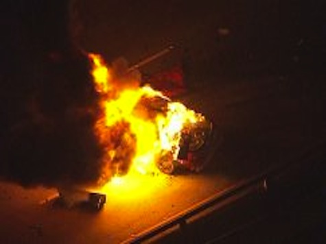 High Speed Los Angeles Car Chase Ends In Fireball