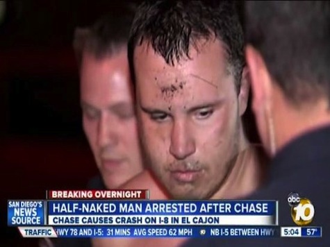 Naked Man Leads CA Cops On Foot Chase After Pooping On Car