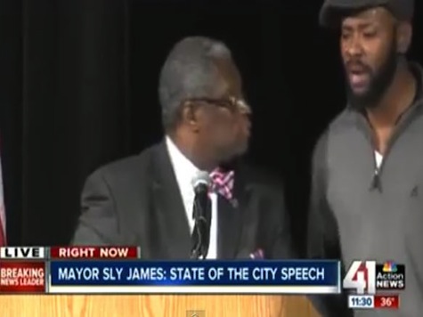 Man Storms Stage During Mayor's Speech, Screams Profanities