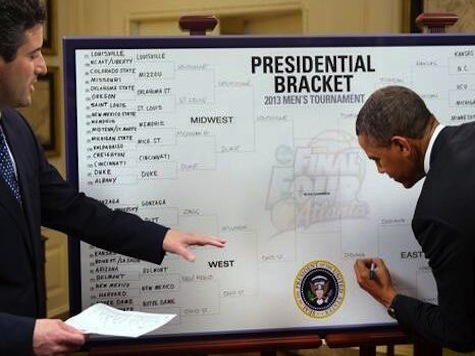 Obama Finishes 2013 NCAA Bracket