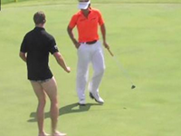 Golfer Takes Off Pants To Play Out Of Water