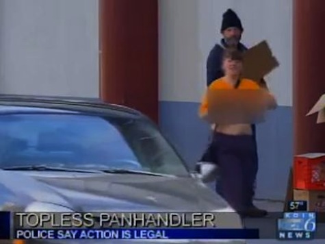 Portland Police Okay With Topless Panhandling Woman