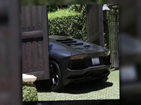 Kanye's $750K Lamborghini Crashes Into KimK's Gate