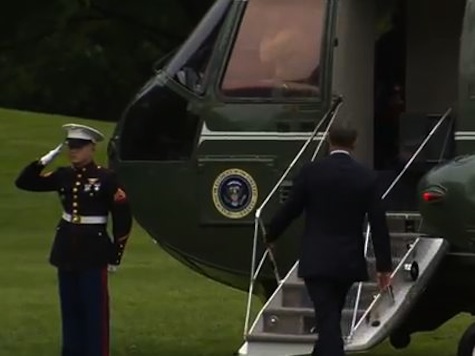 Obama Forgets To Salute Marine