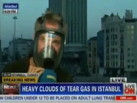 CNN Reporter Goes Live Wearing Gas Mask In Middle Of Turkey Riots