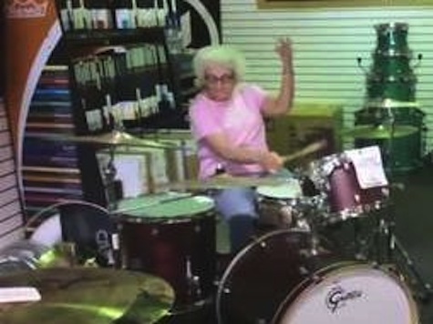 Grandma Rocks Out Wisconsin Drum Shop