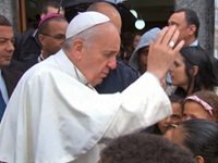 Pope Visits Brazilian Slum