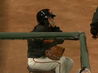 Ballgirl Attempts to Catch Live Pop-up During MLB Game
